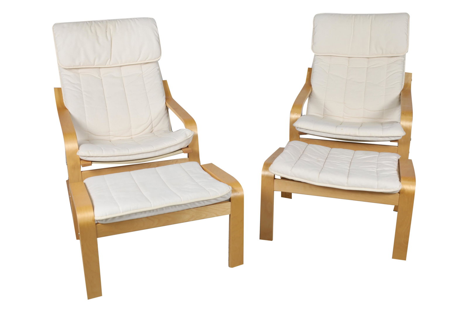 Ikea Bentwood Chairs with Ottomans - Pair (1 of 4)