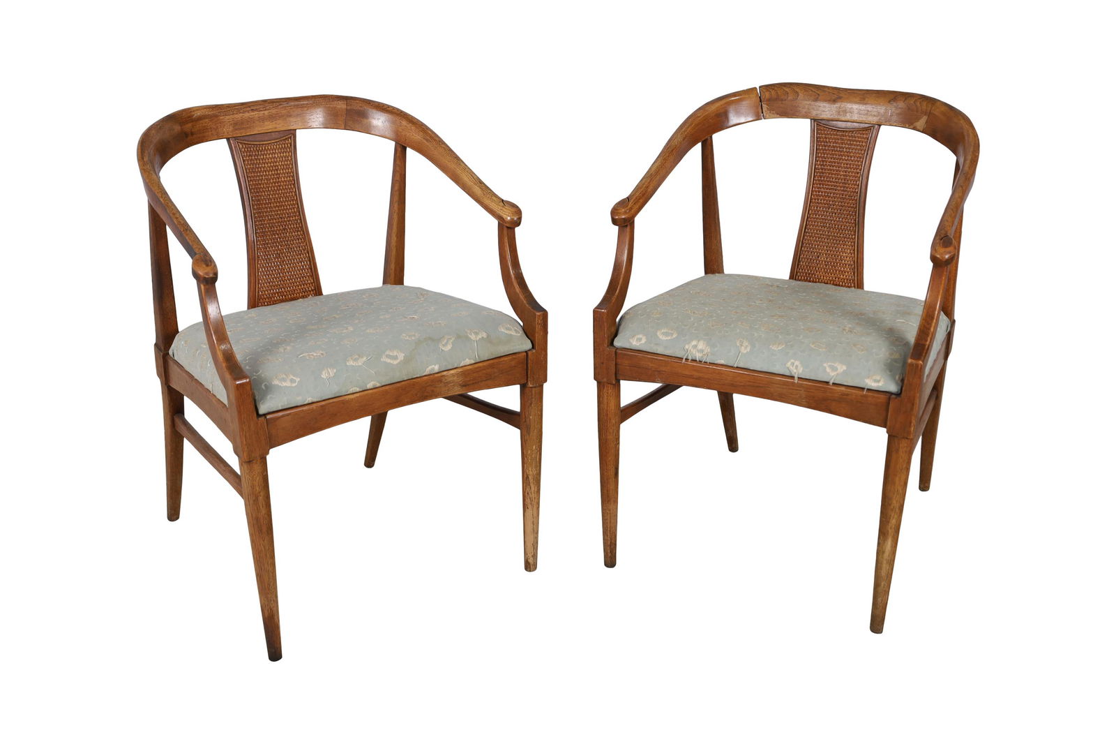 Mid Century Cane Back Arms Chairs - Pair (1 of 4)
