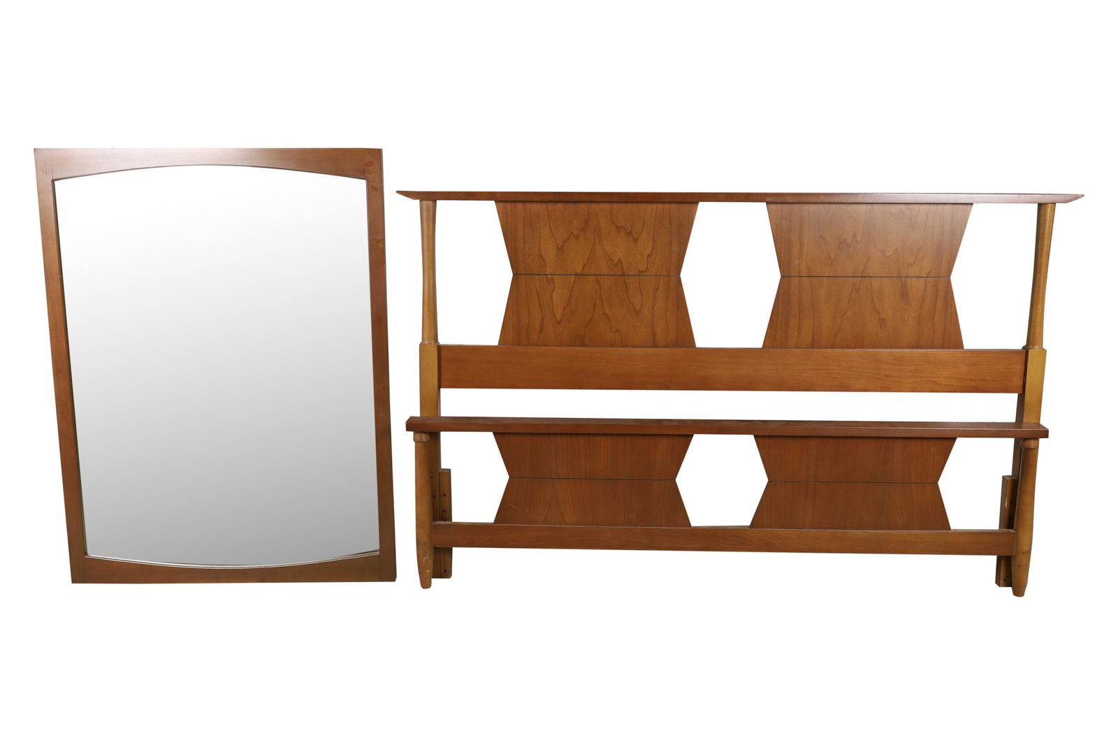 Stanley - Walnut Full Bed and Mirror (1 of 2)