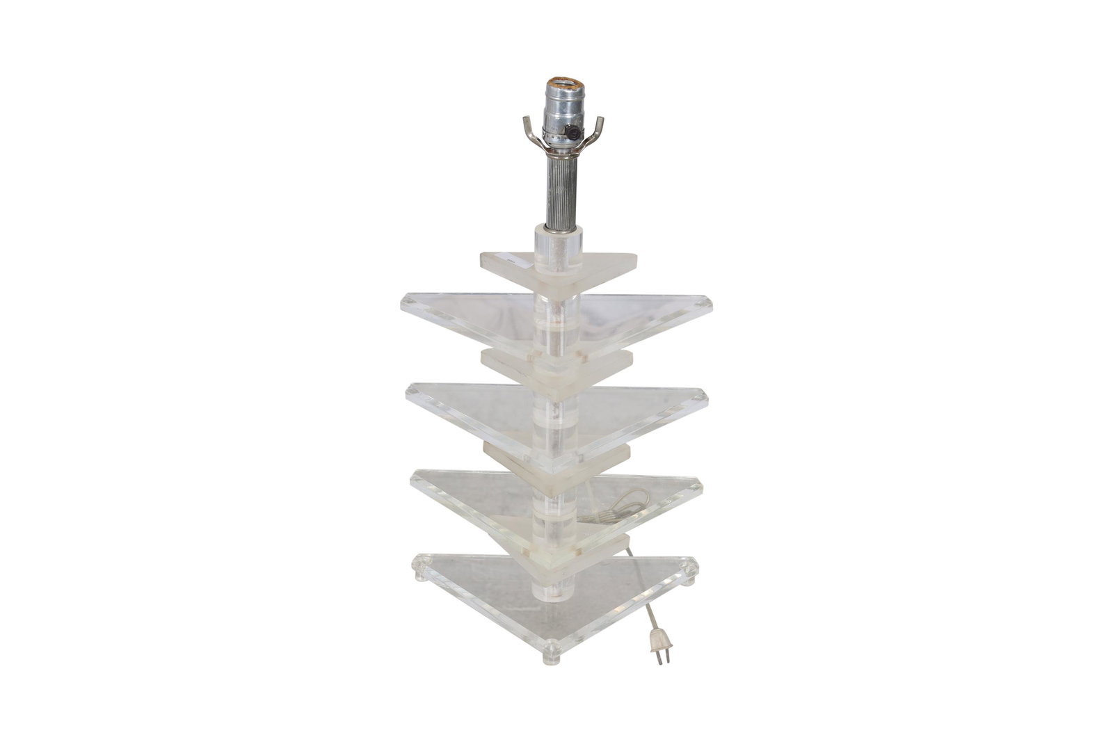 Geometric Lucite Stack Lamp (1 of 4)