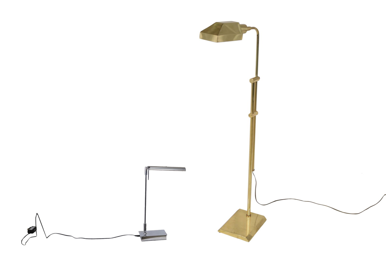 Koch & Lowy Floor Lamp & Chrome Desk Lamp (1 of 3)