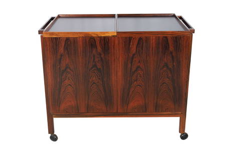 Niels Erik Glasdam Jensen - Rosewood Cart: Niels Erik Glasdam Jensen - Rosewood Expandable Cart. Dimensions 29x36x20