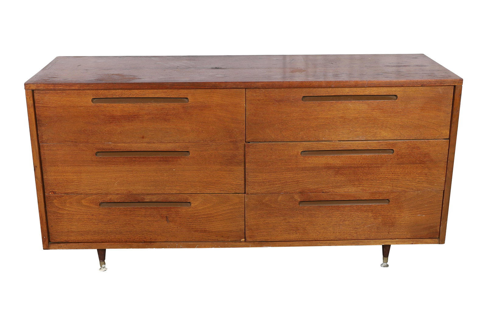 Mid Century Walnut Double Dresser (1 of 6)