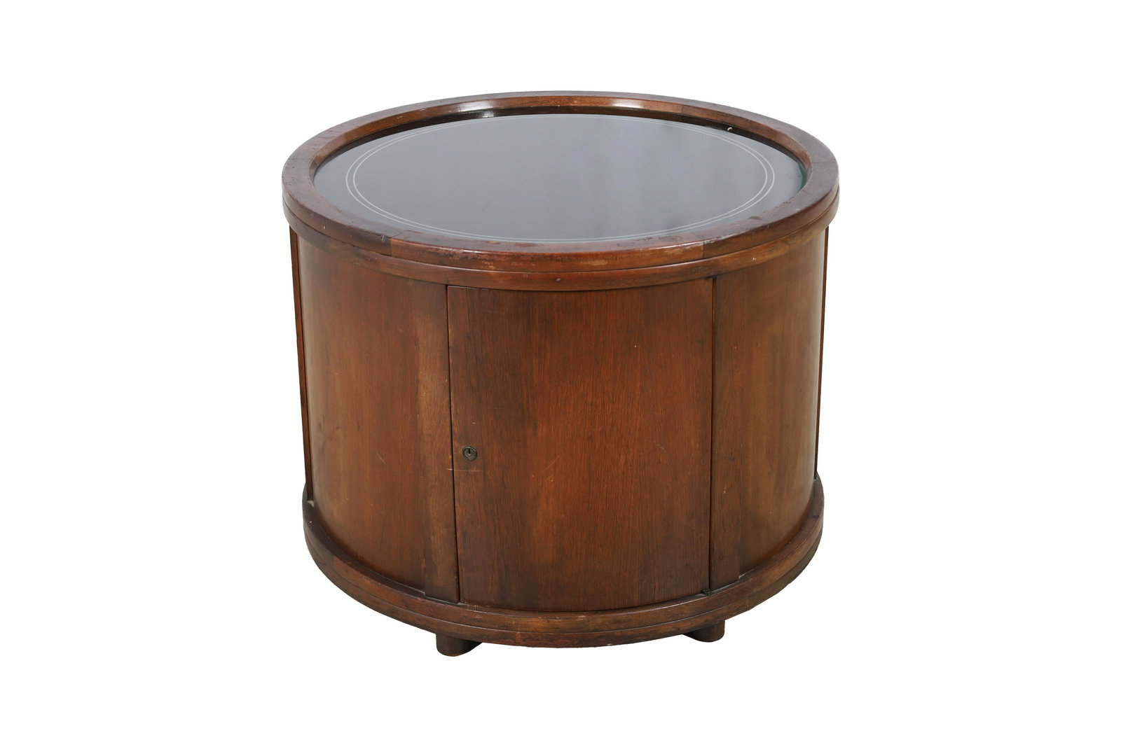 Mid Century Bar/Drum Table: Mid Century Bar/Drum Table. Dimensions 18.5x24