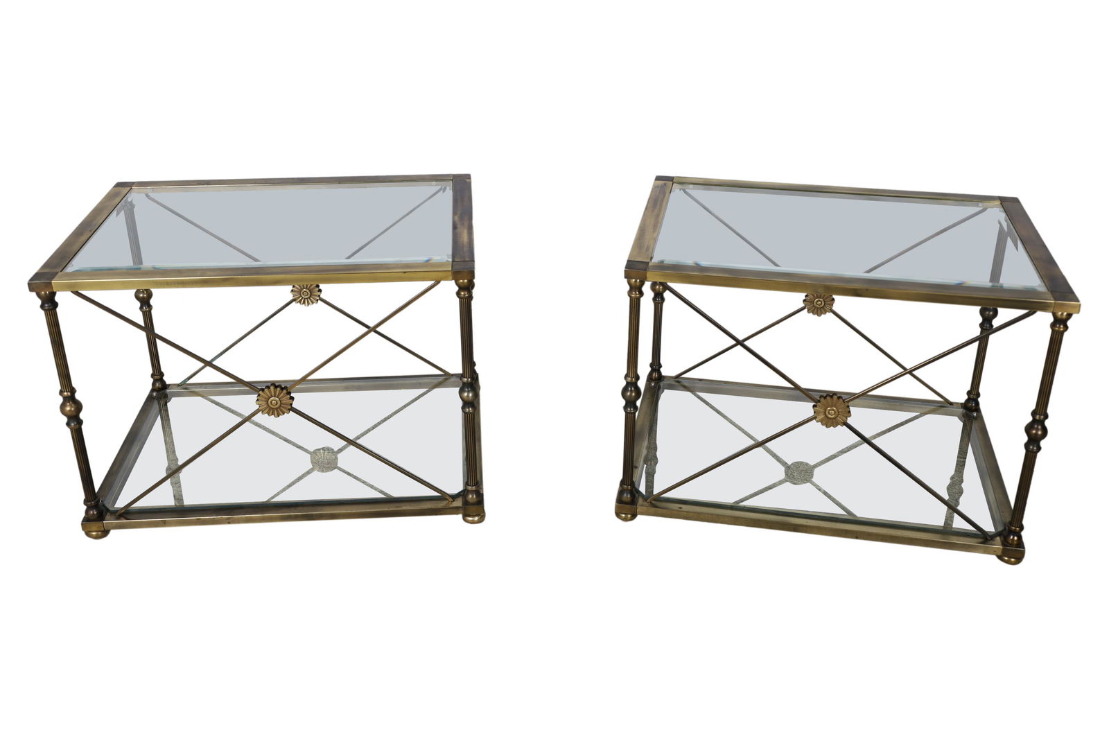 Mastercraft (Attr) - Brass Tables - Pair (1 of 4)