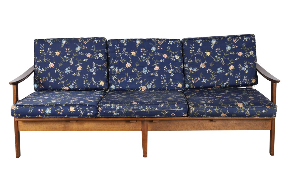 Walnut Sculpted Sofa (1 of 5)