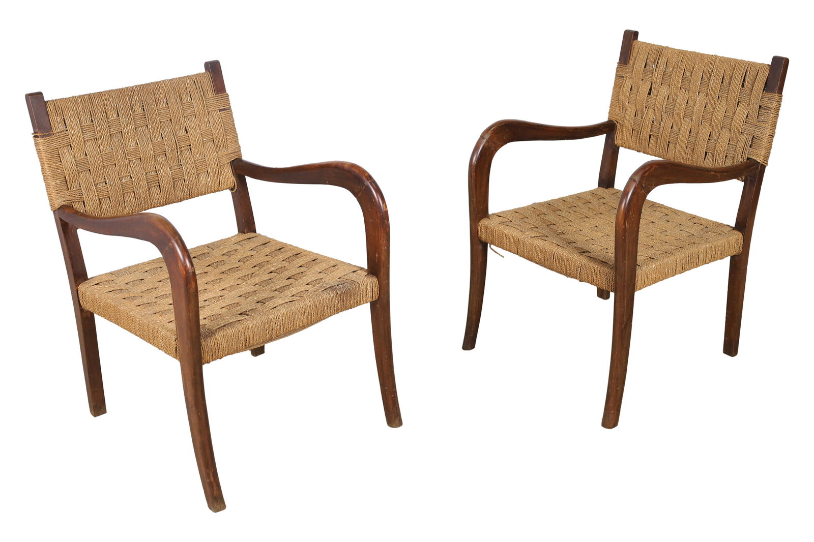 Paolo Buffa - Corded Jute Curved Arm Chair (1 of 7)