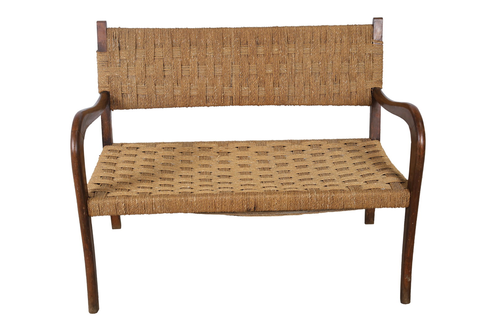 Paolo Buffa - Corded Jute Curved Arm Settee (1 of 6)