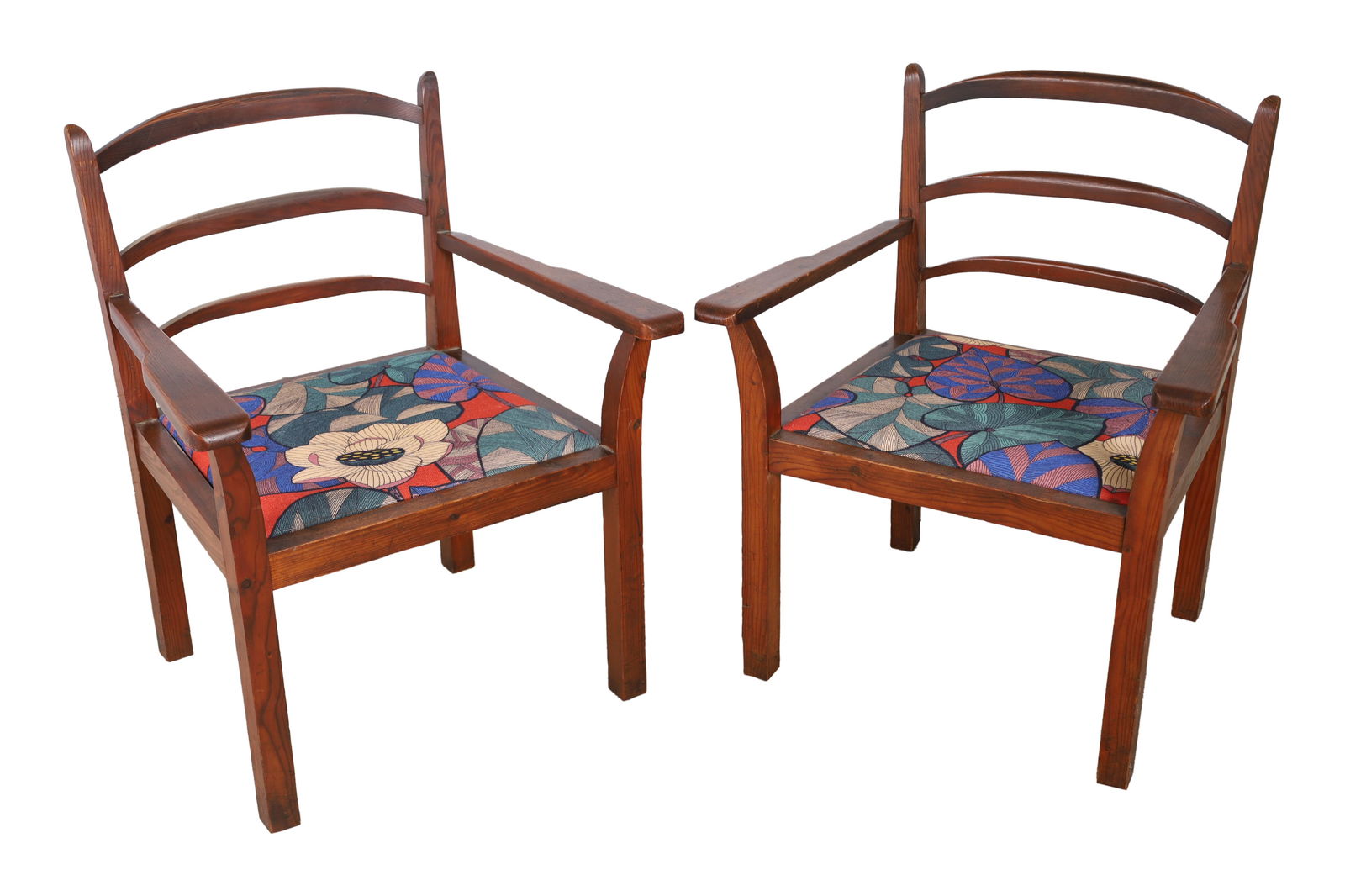 Mid Century Austrian Mahogany Arm Chairs - Pair (1 of 5)