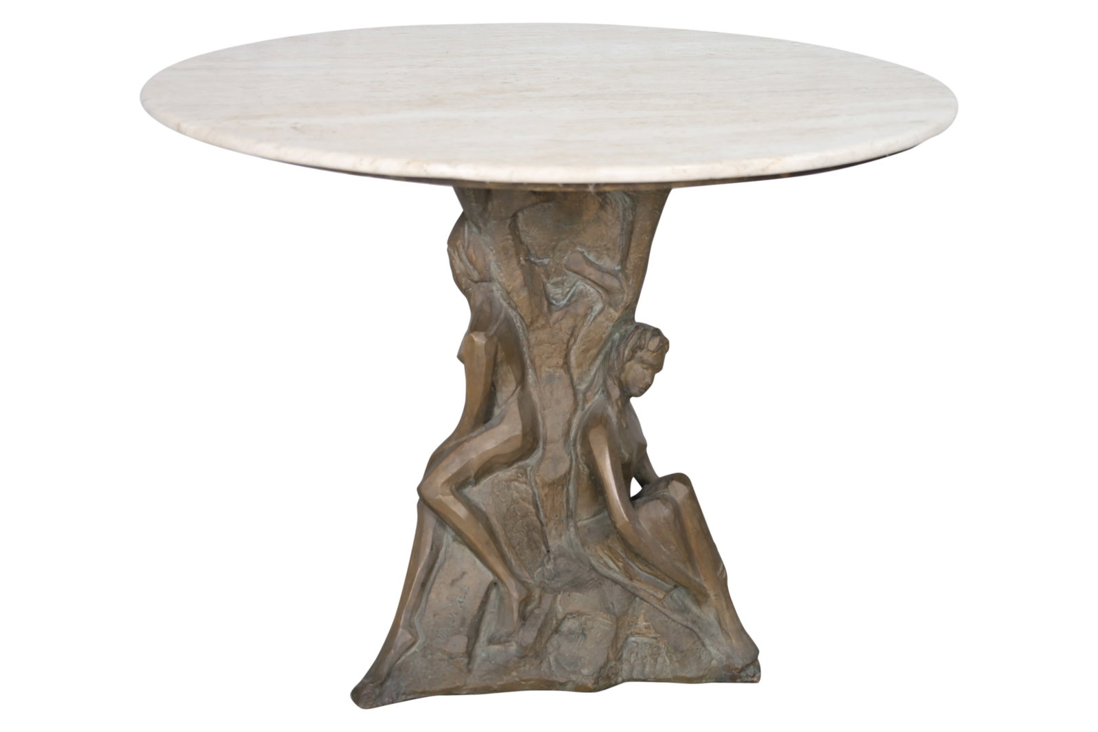 Italian Figural Travertine Top Center Table (1 of 6)