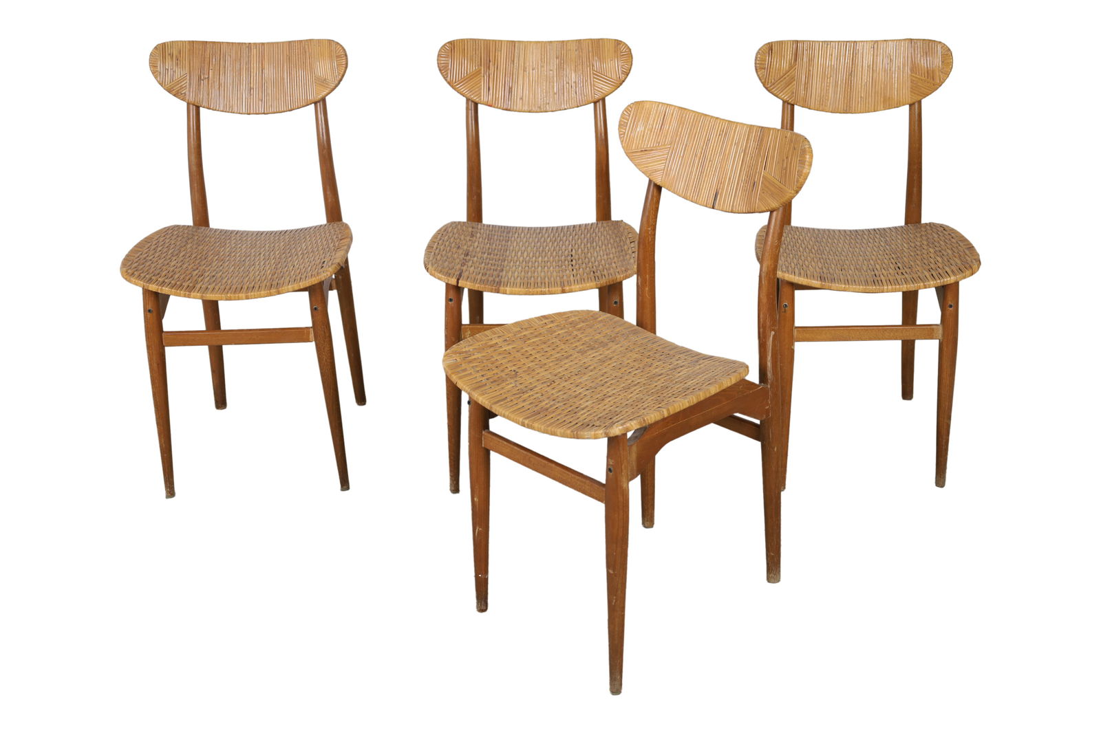 Italian Wicker Wrapped Dining Chairs - 4 (1 of 6)
