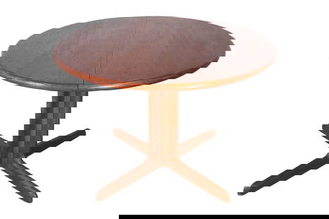 Niels Otto Moller - Teak Dining Table: Niels Otto Moller for Gudme Mobelfabrik teak dining table with 1 19" leaf. Dimensions 28x41