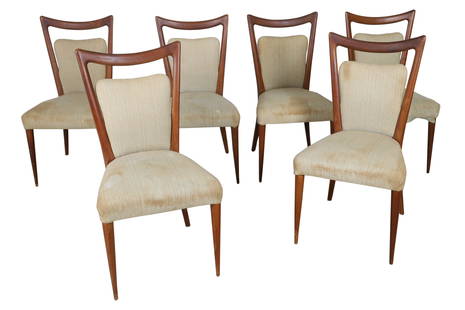 Melchiorre Bega - Italian Dining Chairs - 6: Melchiorre Bega - Italian Dining Chairs - 6. Dimensions 37.5x19x20