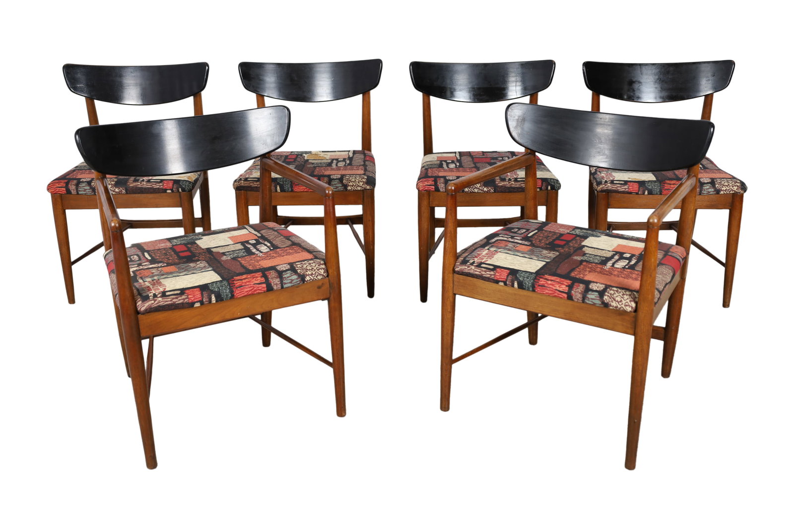 American of Martinsville - Dining Chairs - 6: A set of 6 American of Martinsville by Merton Gershun dining chairs. Dimensions 31.5x22x20