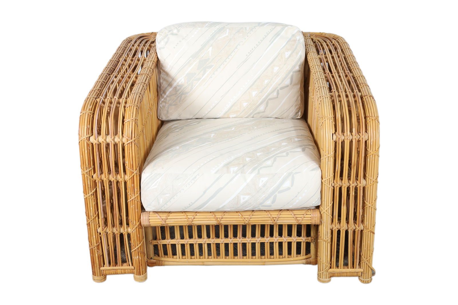 Mid Century Rattan Lounge Chair (1 of 4)