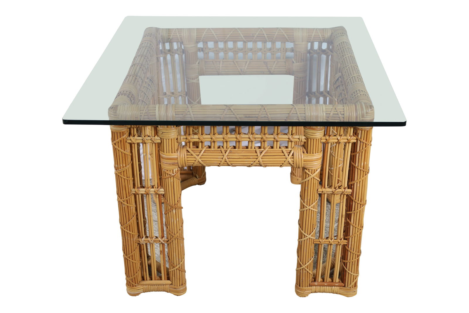 Rattan and Bamboo Coffee Table (1 of 4)