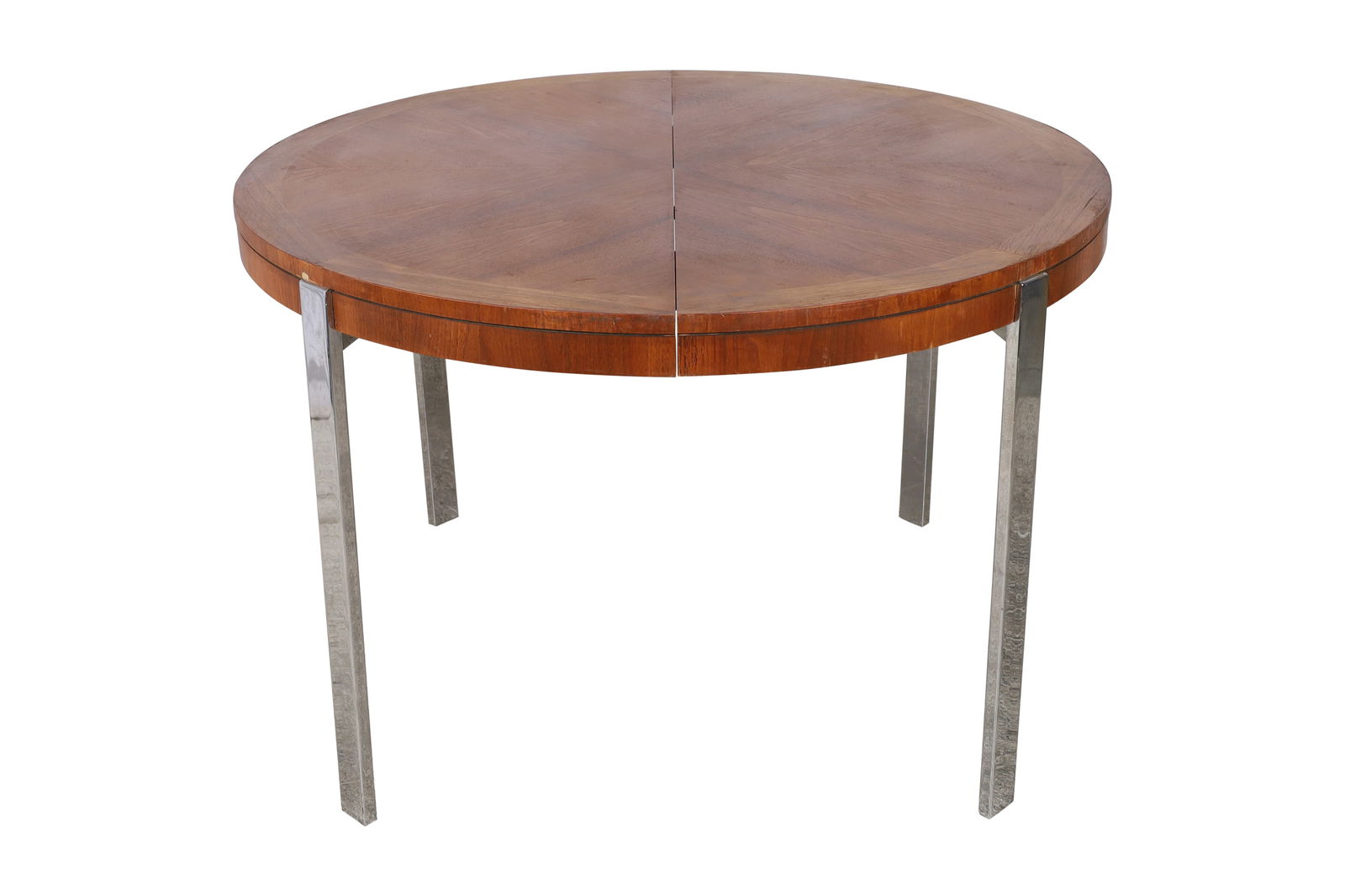 Lane - Chrome & Walnut Dining Table (1 of 9)