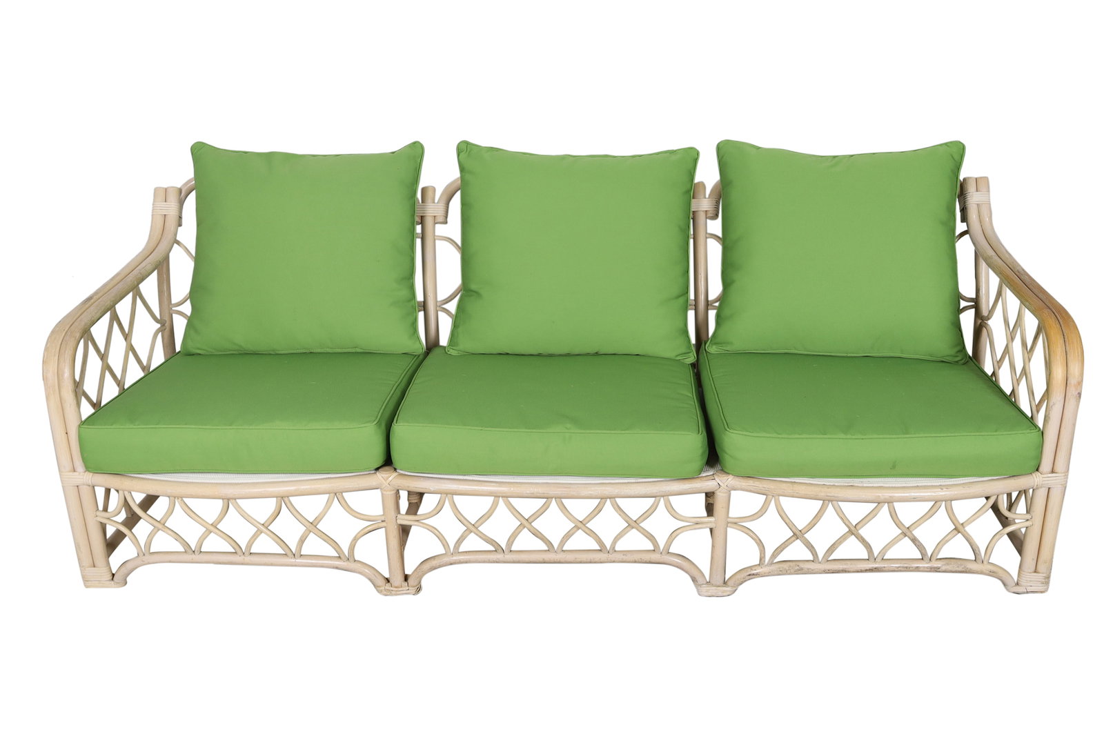 P.T. Fendi Mungil - Bamboo Sofa: Signed P.T. Fendi Mungil - Bamboo Sofa. Dimensions 29.5x80x26