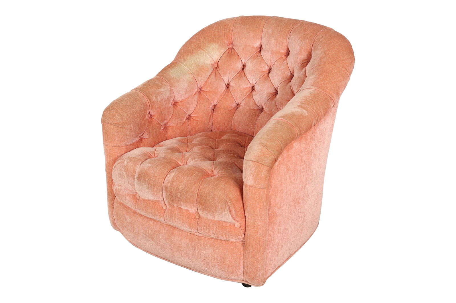 Ward Bennett (Attr.) - Tufted Chair: Ward Bennett (Attr.) - Tufted Chair on casters. Dimensions 30x28x30