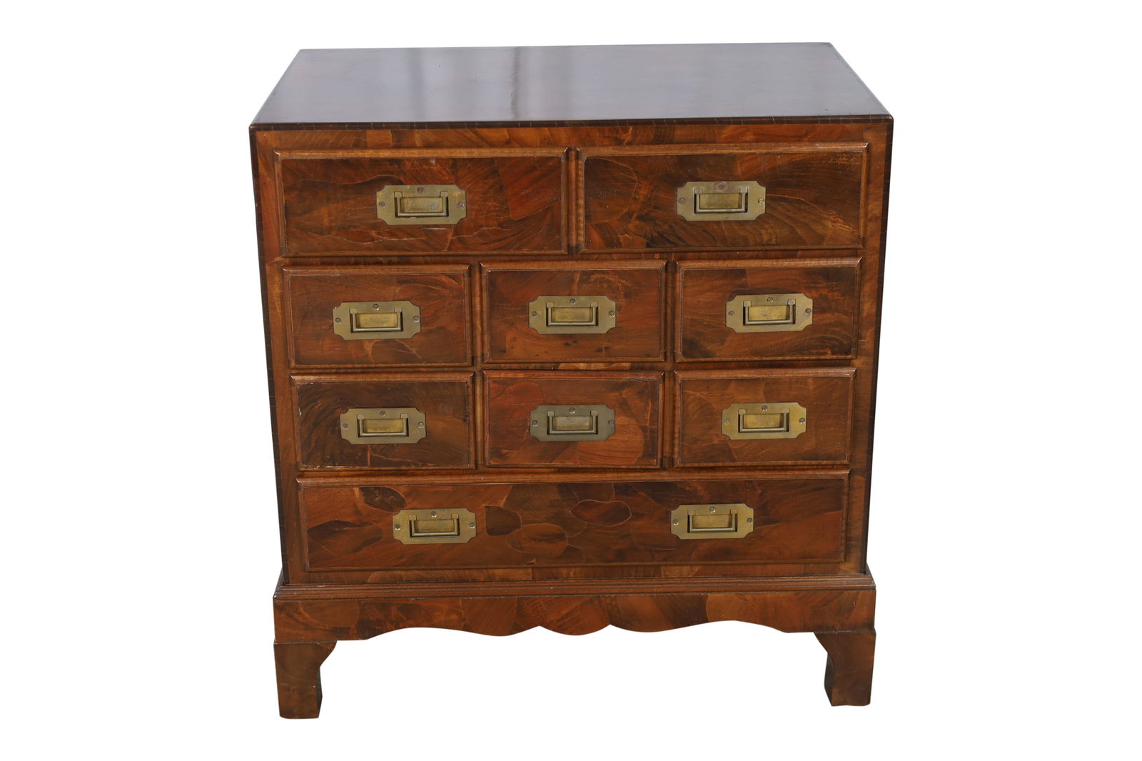 Italian Walnut & Burl Campaign Chest (1 of 4)