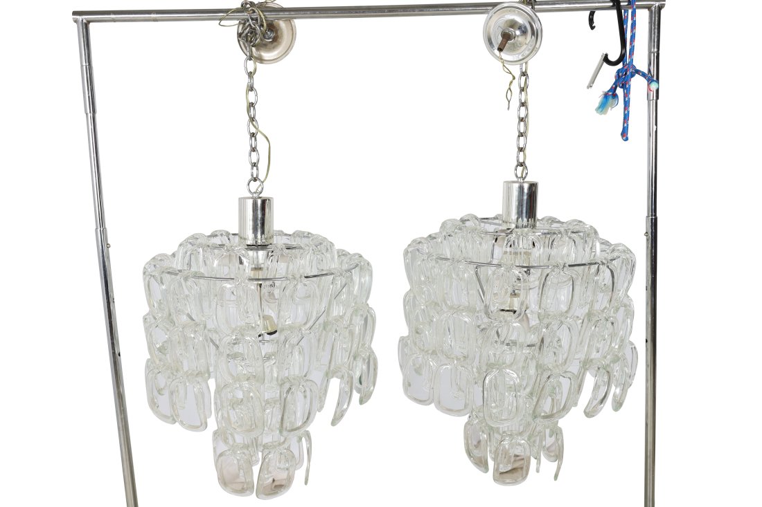 Tiered Crystal Chandeliers - Pair (1 of 4)