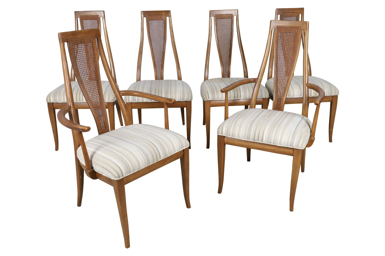 Mid Century Cane Back Dining Chairs - 6 (1 of 8)