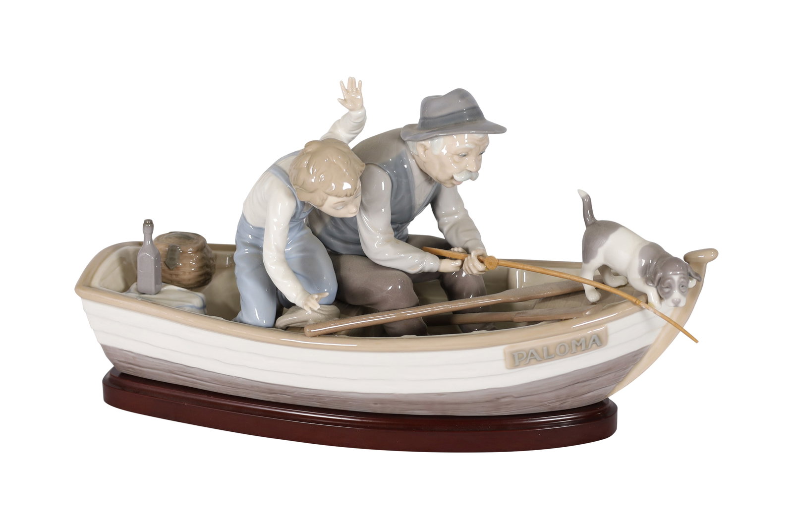 Lladro - Fishing with Gramps: Lladro - Fishing with Gramps. Dimensions 9.5x6x16