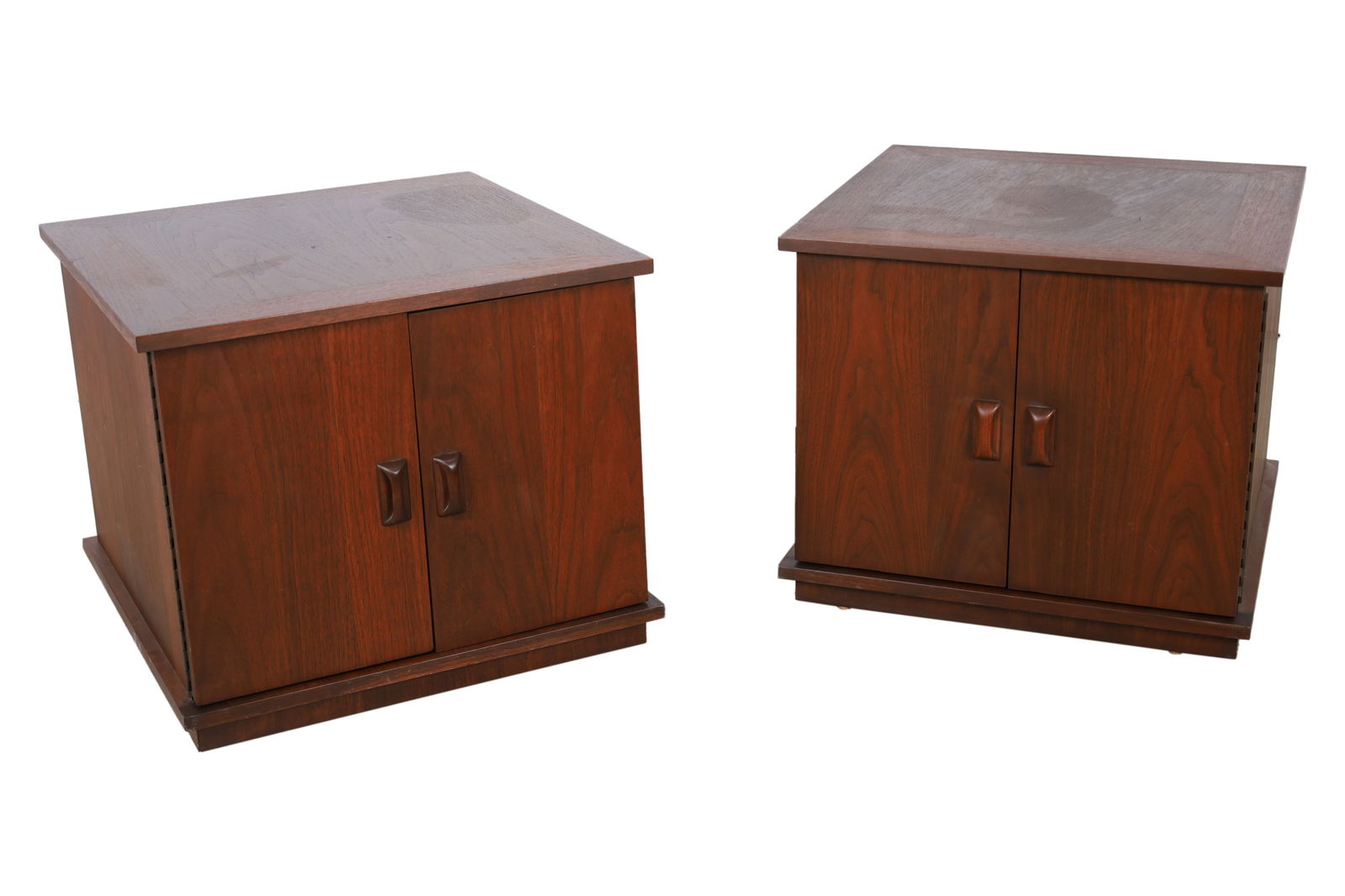 Large Walnut Side Tables - Pair (1 of 4)