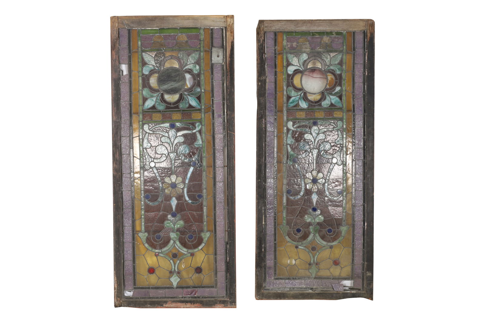 Large Jeweled Stained Glass Windows - 2 (1 of 6)