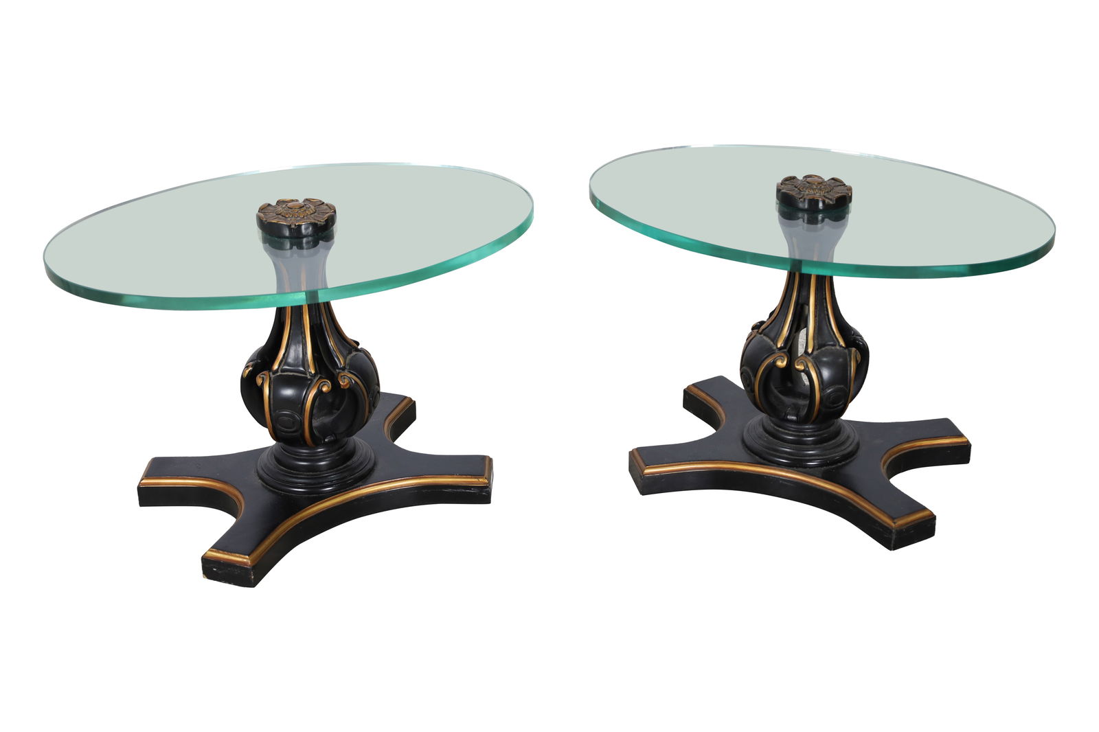 Hollywood Regency End Tables - Pair (1 of 3)