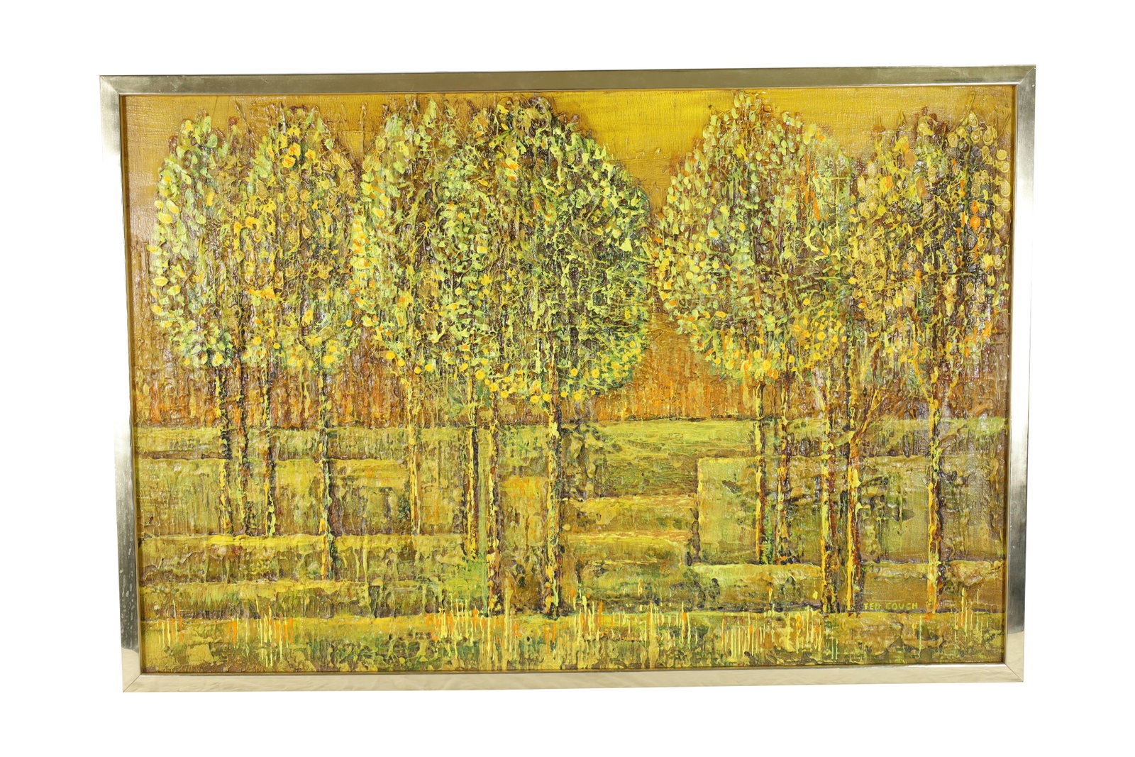 Ted Couch - Palette Oil on Canvas: Signed Ted Couch Dated 1974 Palette Oil on Canvas. Dimensions 25x37
