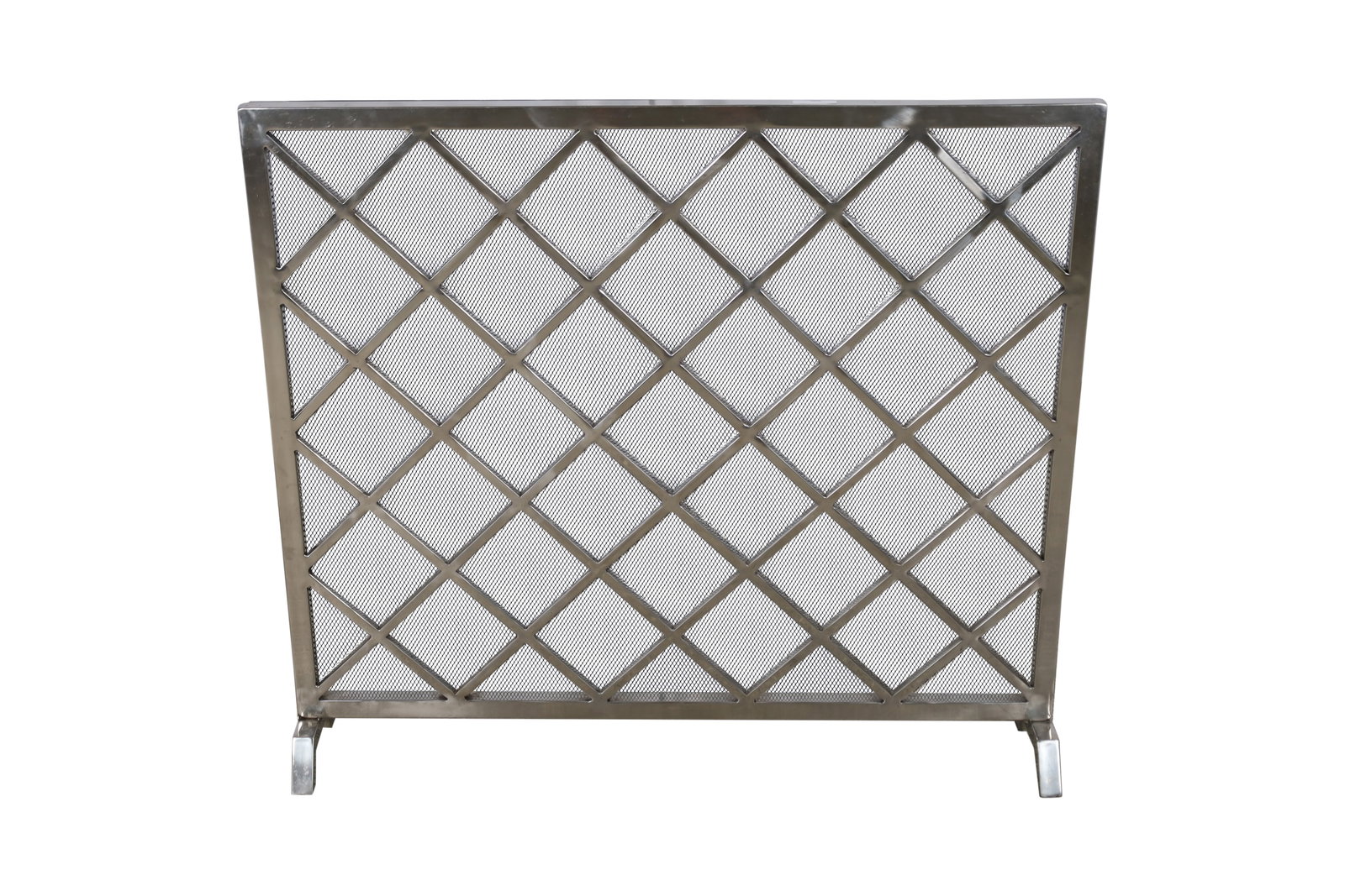 Chrome Fireplace Screen: Chrome Fireplace Screen. Dimensions 31x35x7
