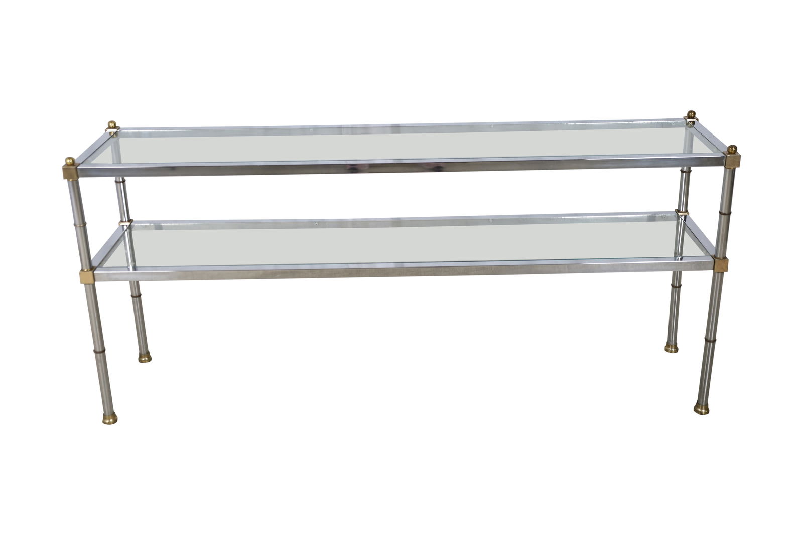 Chrome and Brass Sofa Table (1 of 3)