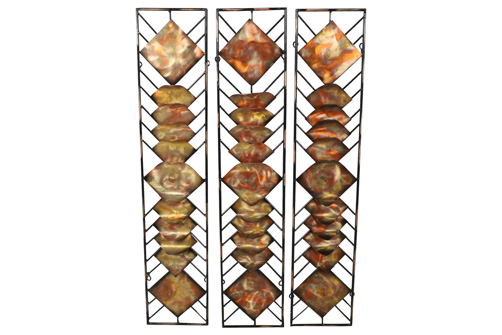 C. Jere 3 Part Sculpture: Signed C. Jere 3 Part Sculpture. Dimensions 40x8 each