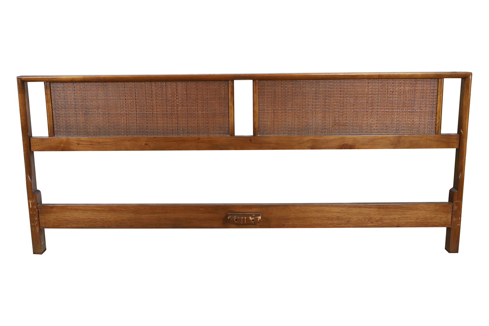 Walnut and Cane King Headboard (1 of 2)