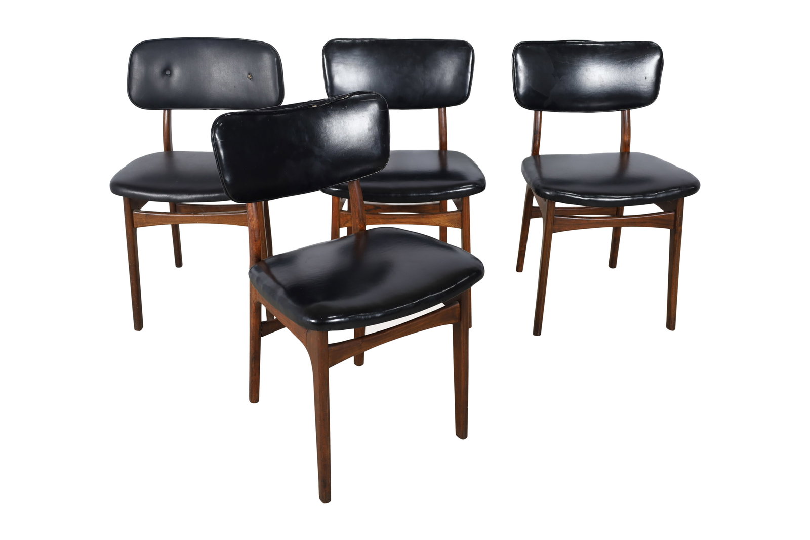Rosewood Dining Chairs - 4: Rosewood Dining Chairs - 4 marked Denmark. Dimensions 31x19x18