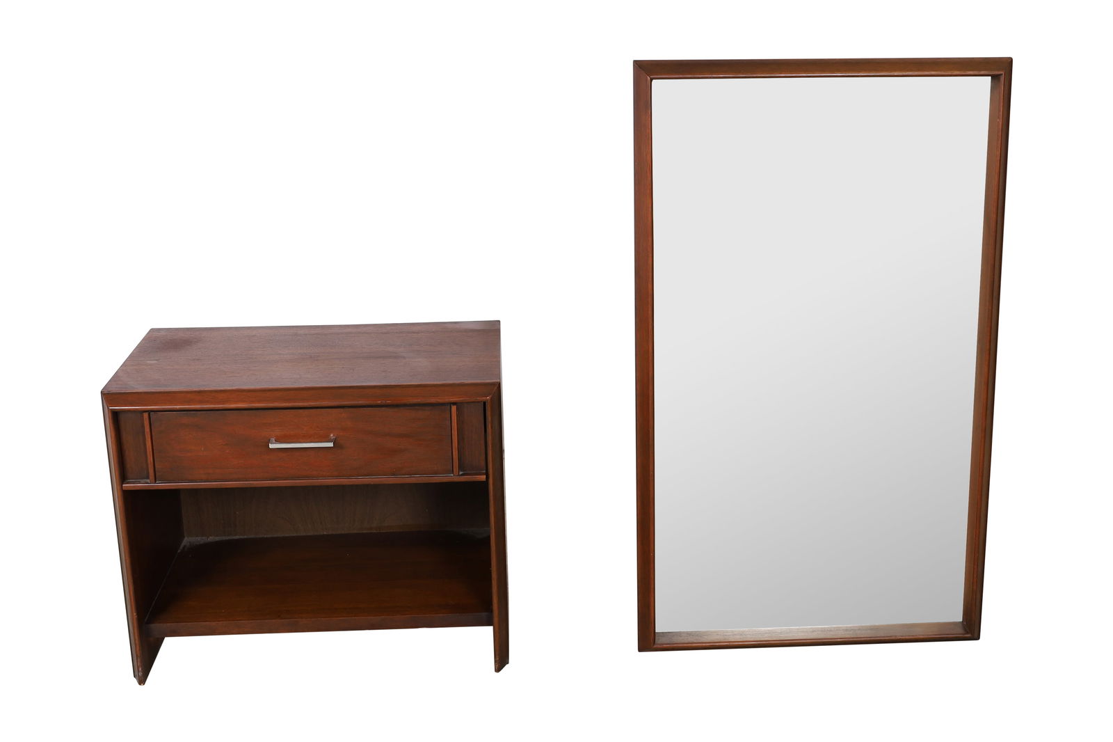 Lane - Walnut Mirror & End Stand (1 of 3)