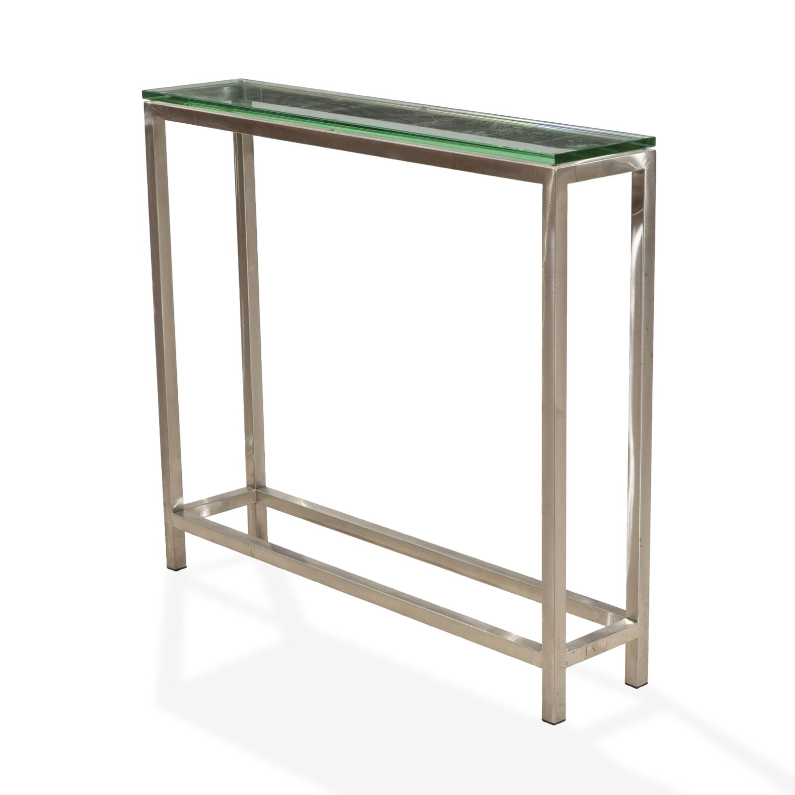 Bushed Steel Contemporary Console Table (1 of 2)