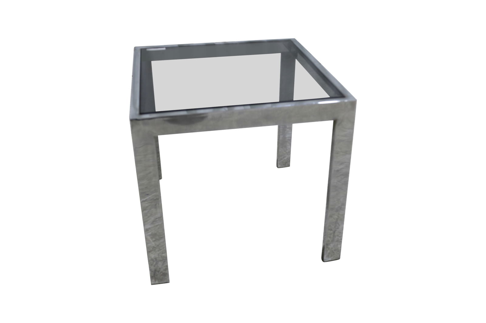 Knoll Style Chrome & Glass  Side table (1 of 3)