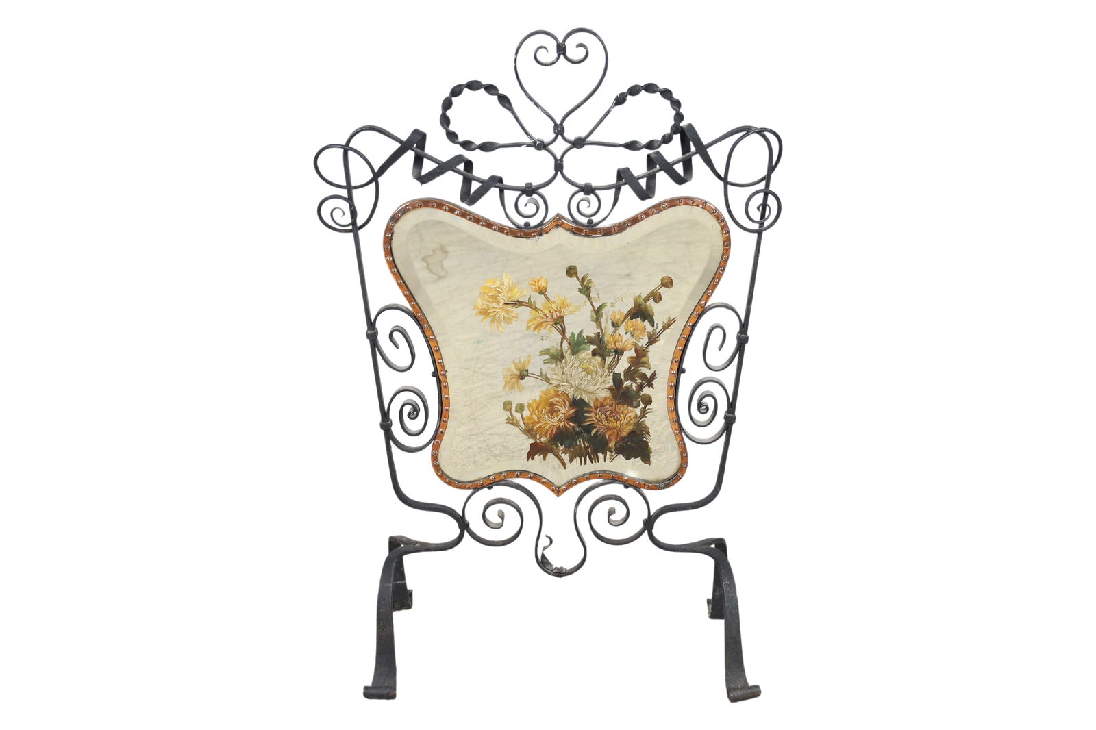Wrought Iron Mirror Fire Screen (1 of 3)