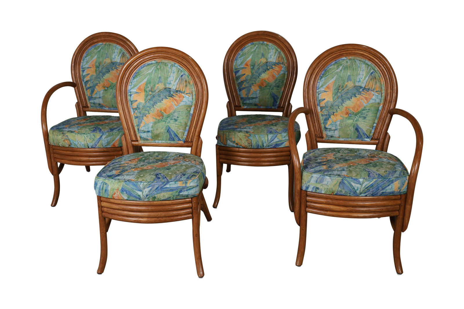 Rattan Dining Chairs - 4: Rattan dining chairs, 4. Dimensions - 37.5" x 24" x 23"