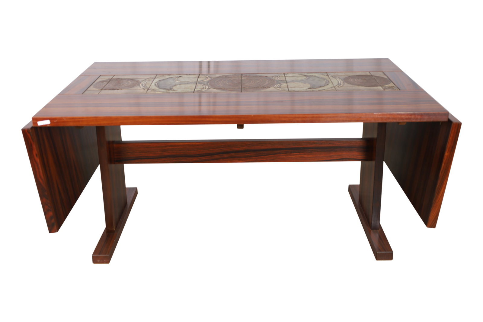 Mid Century Danish Rosewood & Tile Drop Side Dining Table (1 of 6)