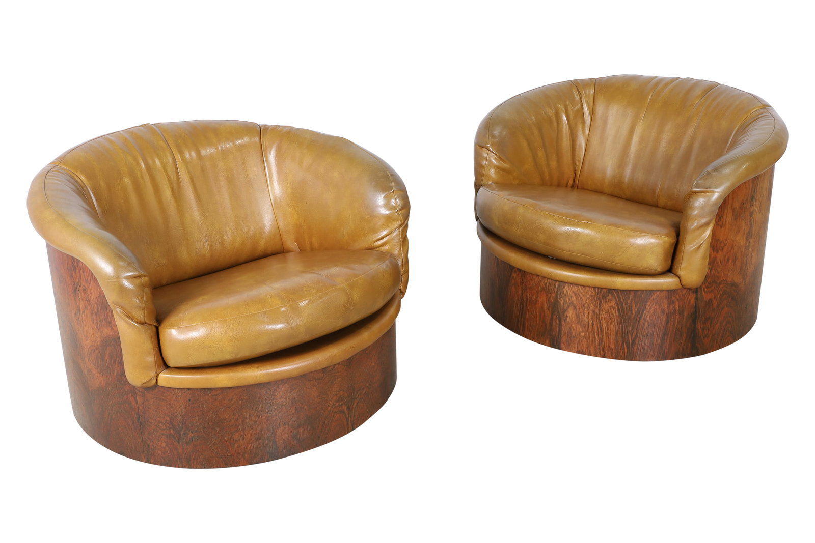 Mid Century Plycraft Maurice Villency - Swivel Barrel Chairs - Pair (1 of 7)