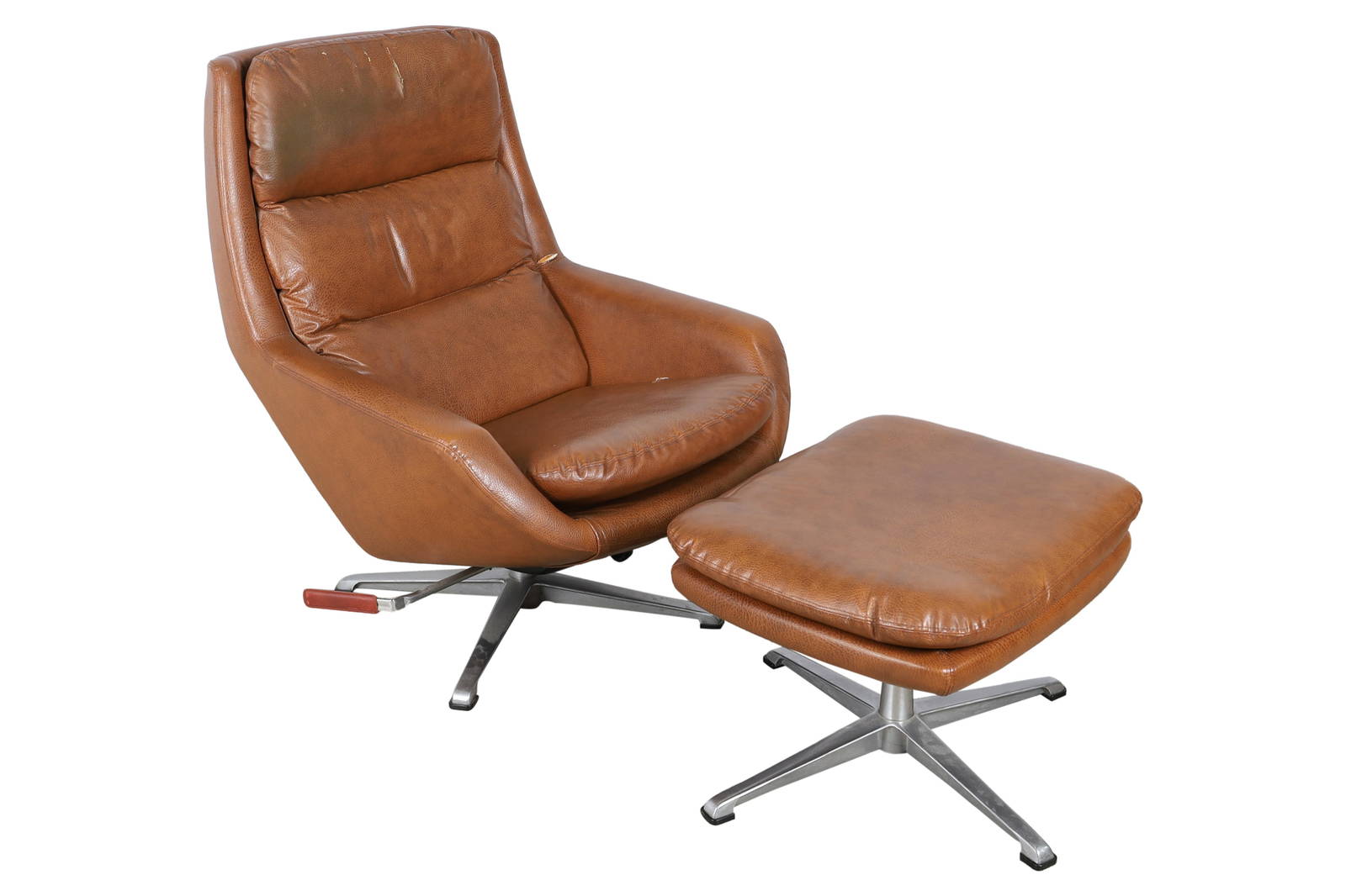 Overman Sculpted Lounge Chair And Ottoman Auction