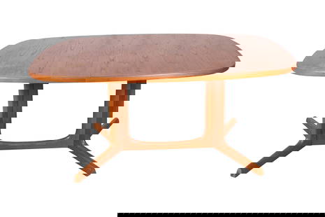 Gudme Mobelfabrik Teak Dining Table: Gudme Mobelfabrik Teak Dining Table with 2 19" . Dimensions 28.5x64x41.5