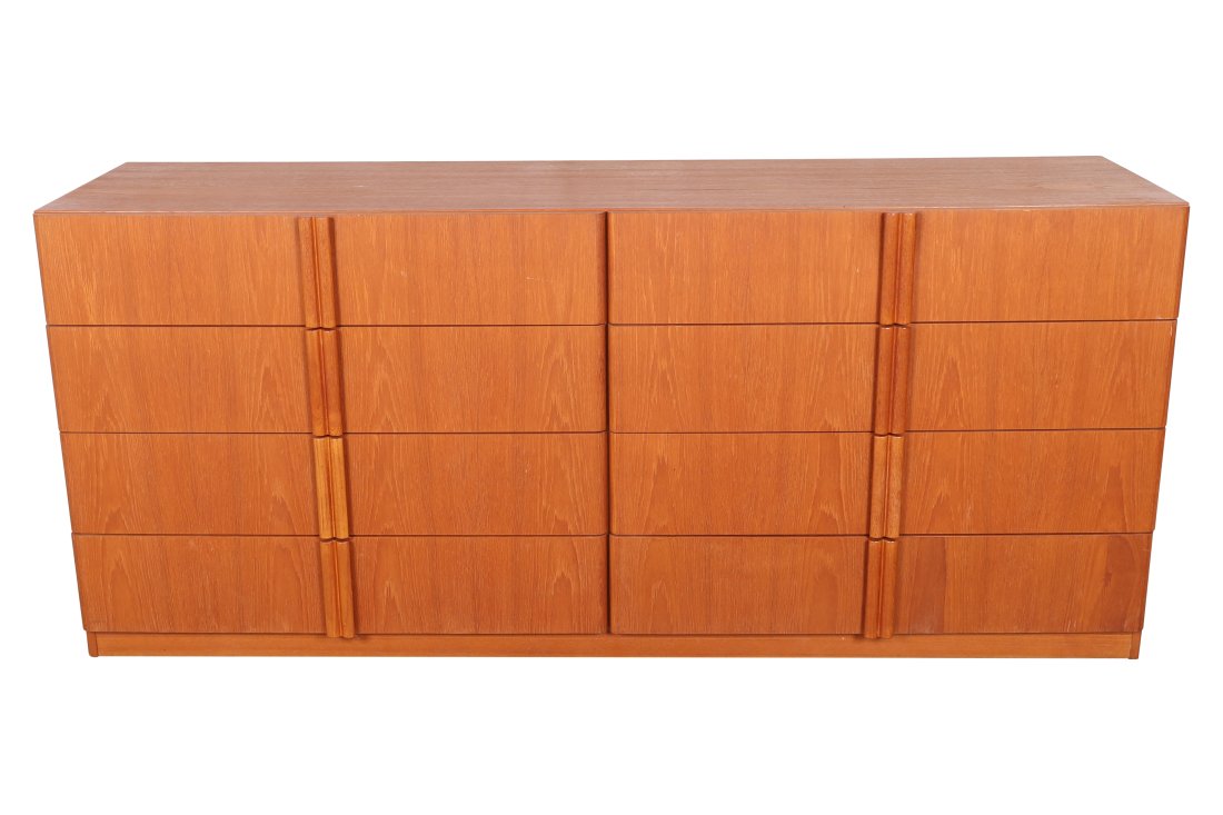 Nordisk Andels Eksport - Mid Century Teak Long Dresser: Nordisk Andels Eksport mid century Danish teak long dresser. Dimensions 31.5x72x19