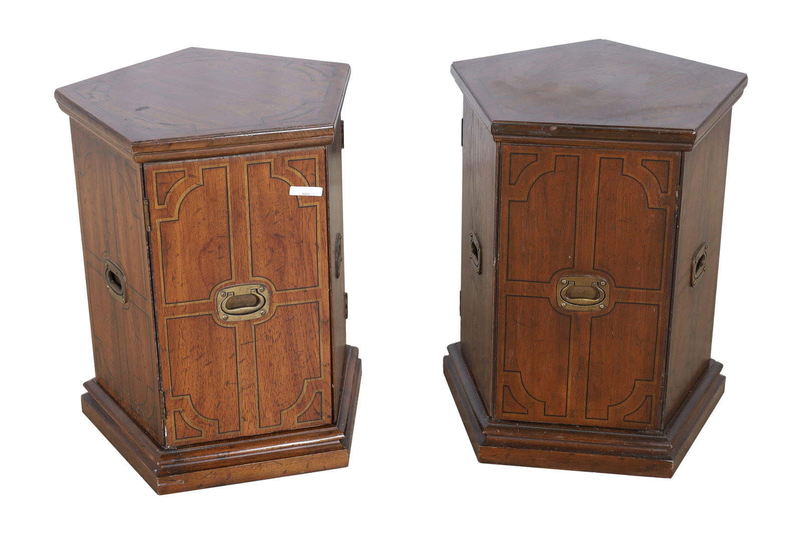 Campaign Style Pentagon Shaped Cabinets - Pair (1 of 4)