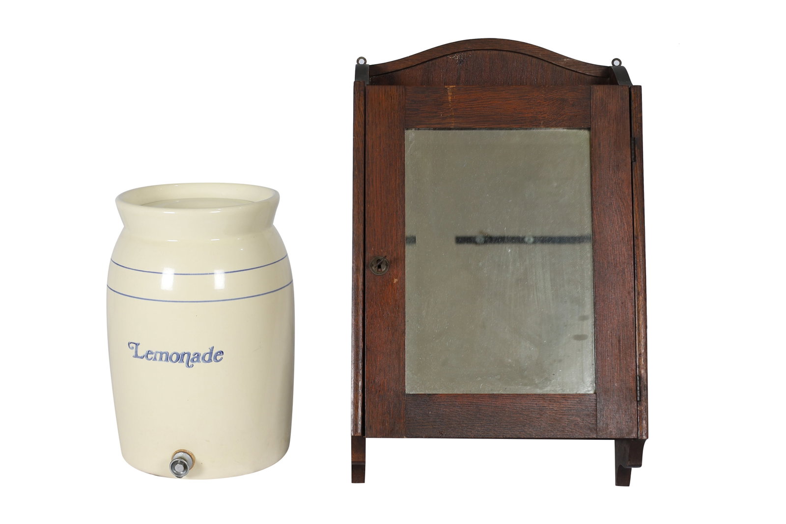 Lemonade Canister and Medicine Cabinet: Lemonade Canister and Medicine Cabinet. Dimensions 24x15x6