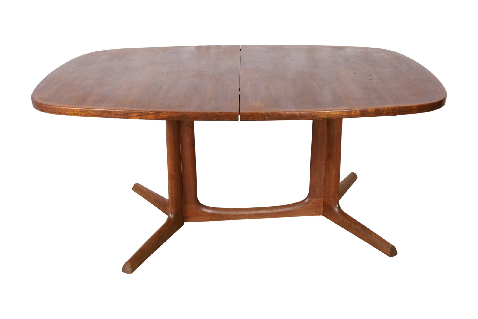Danish Teak Dining Table: Danish Teak Dining Table with 1 leaf (not original). Dimensions 28.5x63.5x41.5