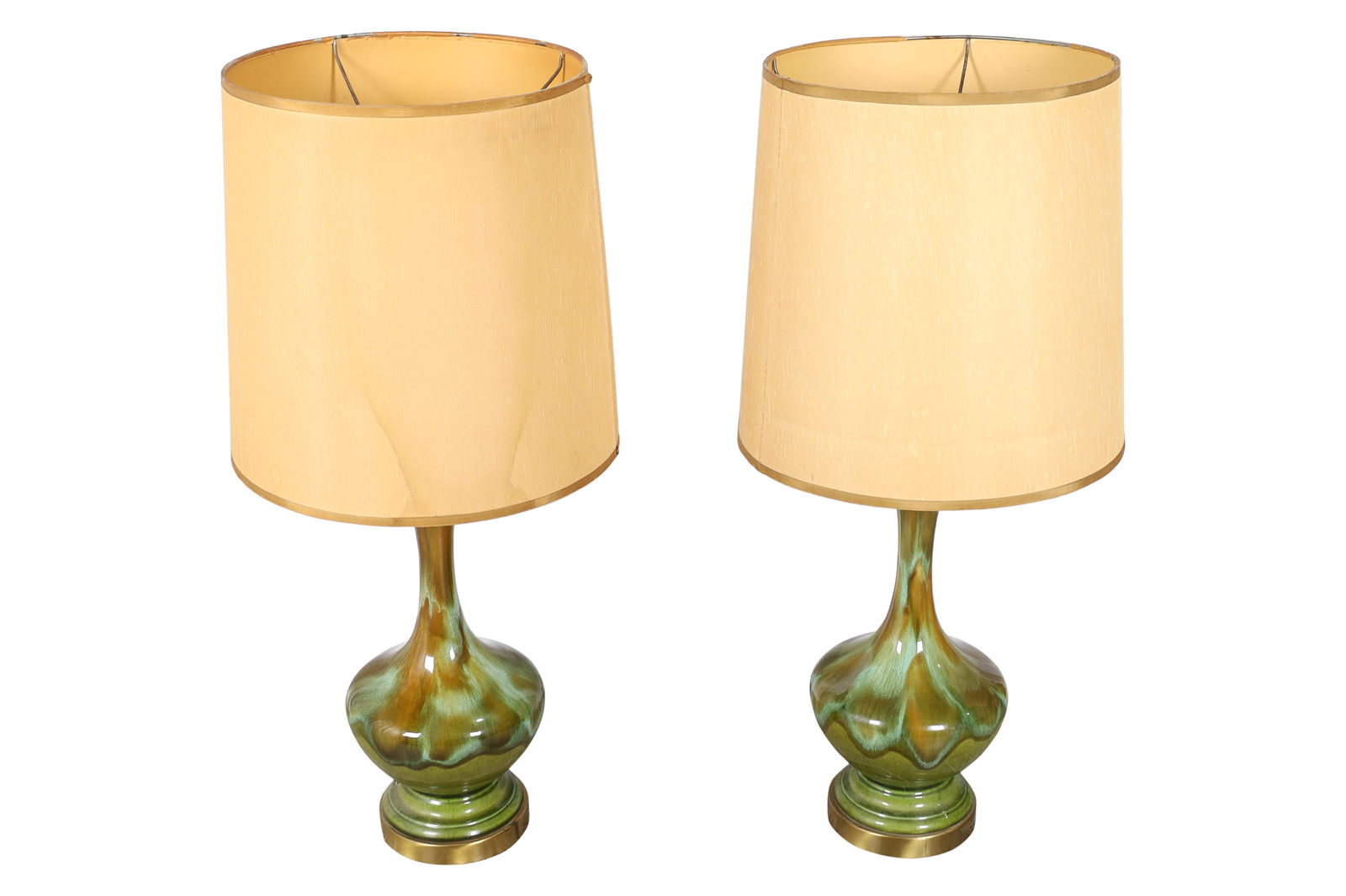 Mid Century Pottery Lamps - Pair (1 of 4)